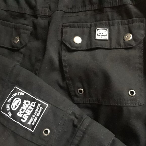 ECKO UNLT'D 100% Cotto Cargo Pants With Metal Buttons And Grommet Detailing New - Picture 12 of 12